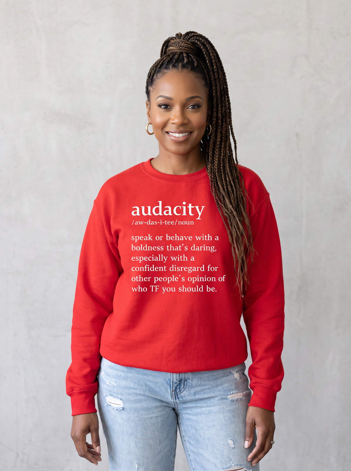 Audacity Definition  Unisex Premium Sweatshirt