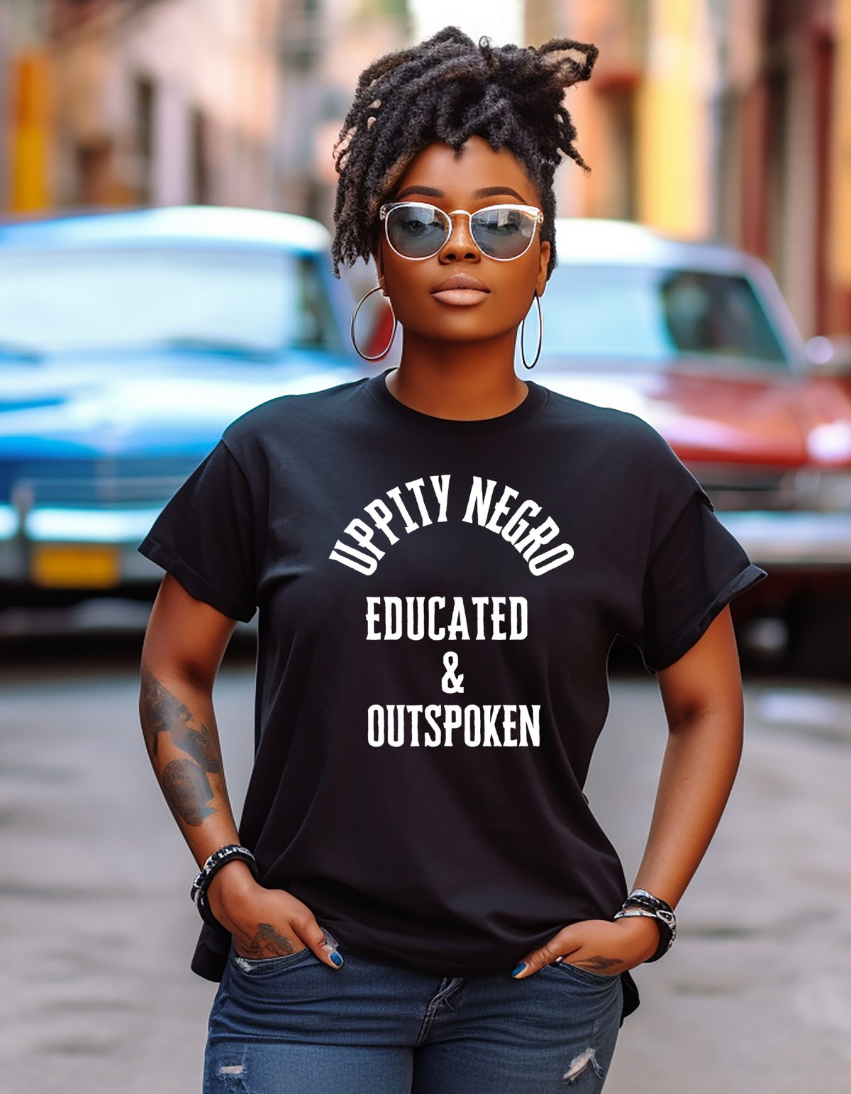 Uppity Negro – Educated & Outspoken Black Empowerment T-Shirt (Organic Cotton Statement Tee)